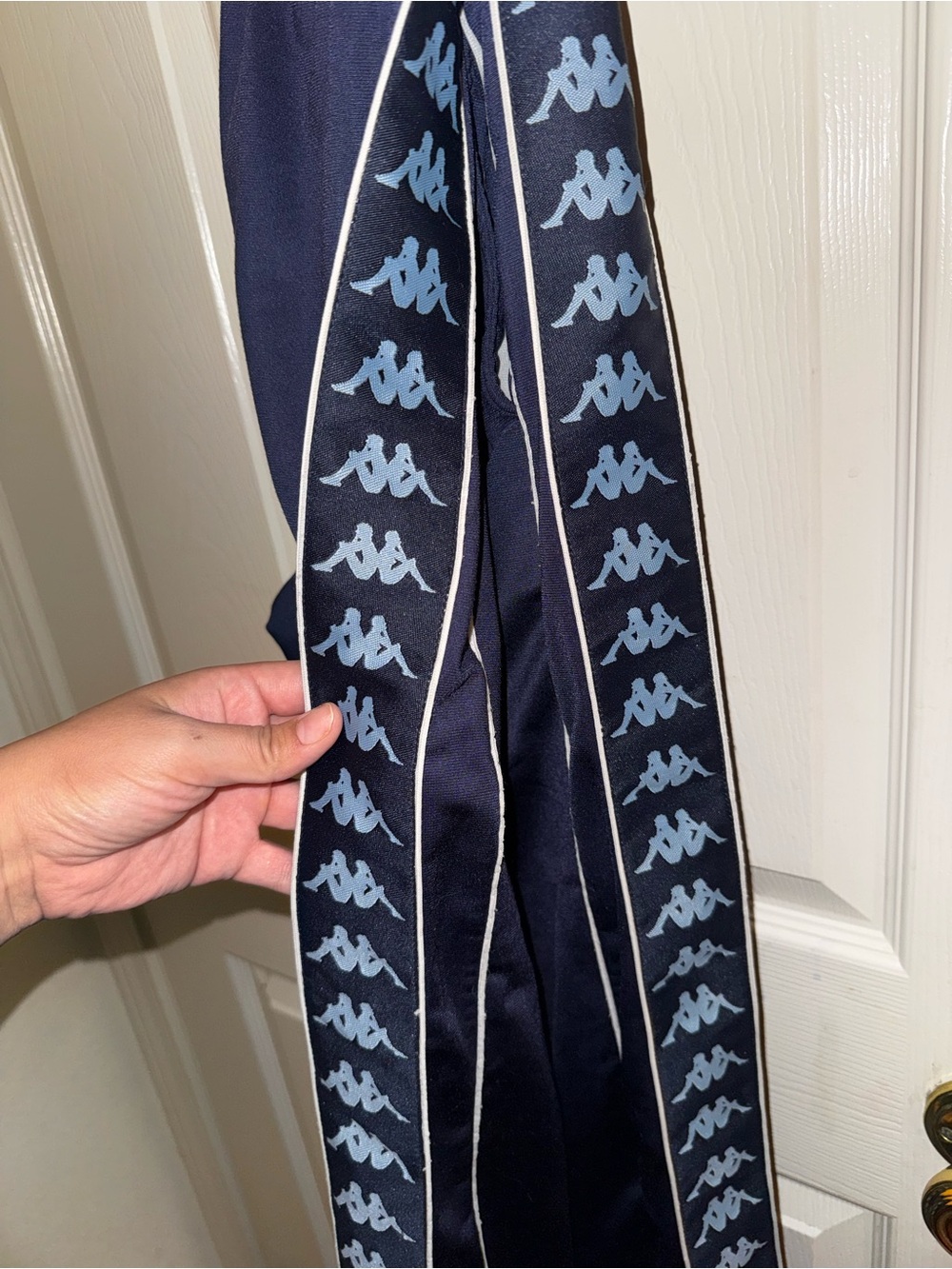 Vintage Kappa Track Snap Tear Away Pants Banda Logo Tape Elastic Waist XS